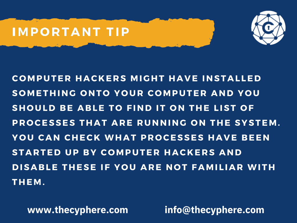 important tip if if your computer has been hacked