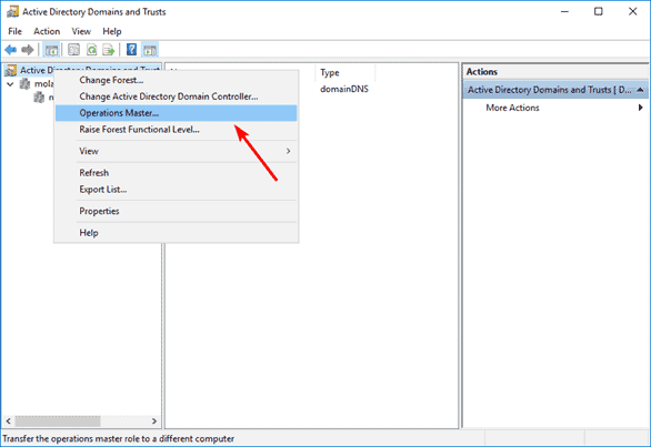 What are Active Directory FSMO roles and How do they Work 18 step 3 of Transferring the Domain Naming Master Role