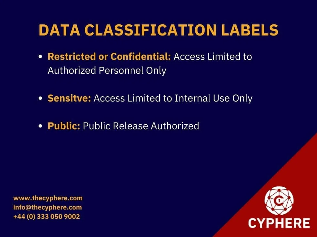 PII Protect Cybersecurity | How to Secure your Data 2 Data classification labels