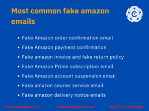 32 Most common fake amazon emails