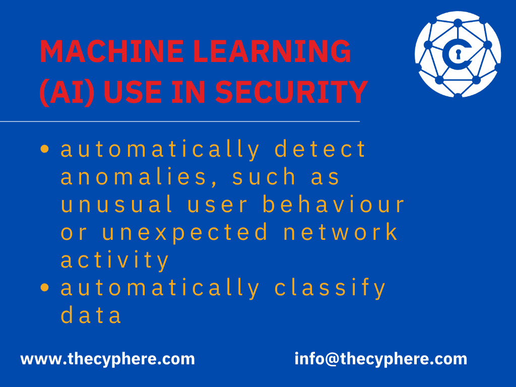 machine learning use in cybersecurity
