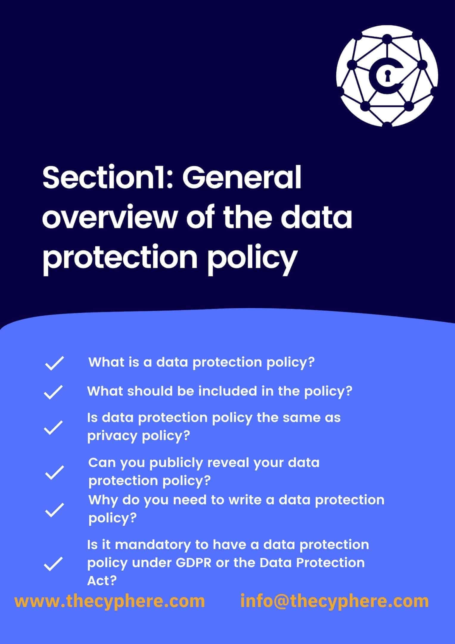 General overview of the data protection policy
