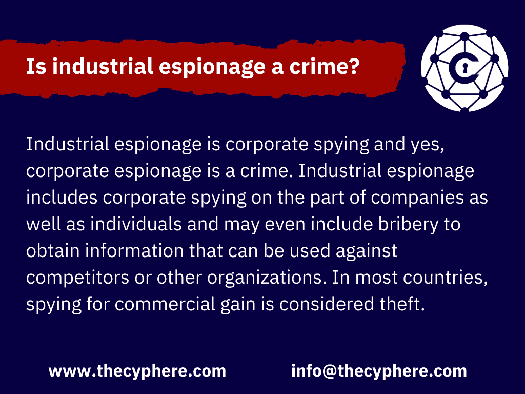 Is corporate espionage illegal?