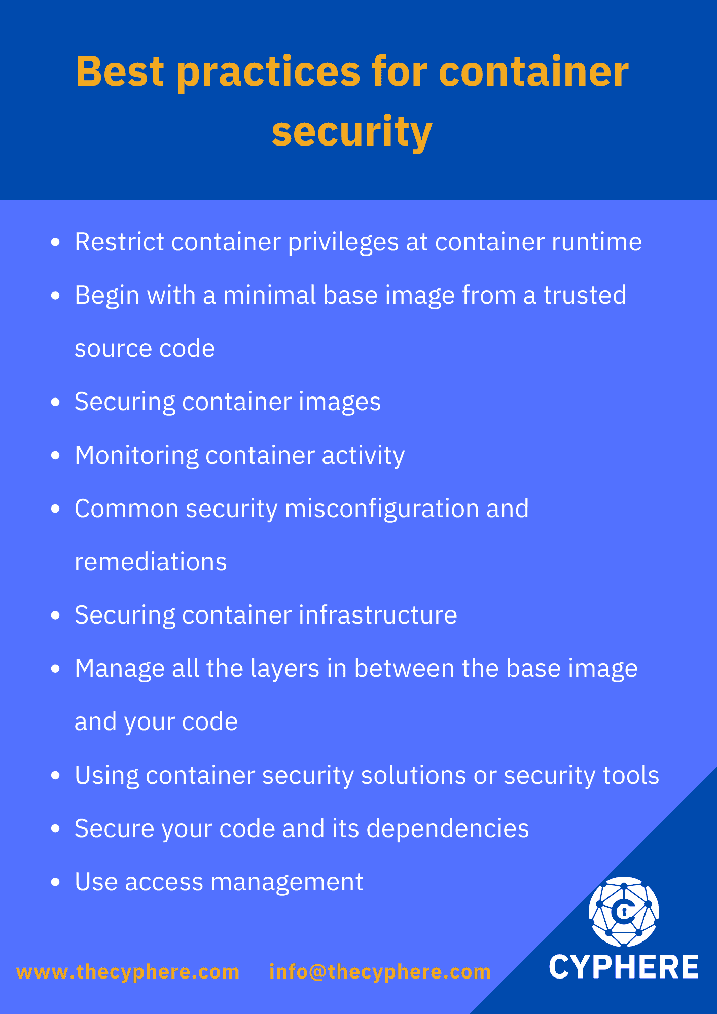 Container security best practices