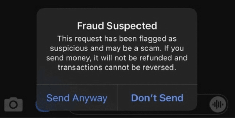 applepay fraud suspected warning