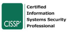 Cissp logo with the words certified information systems security professional.