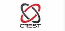 A logo with the word crest on it.
