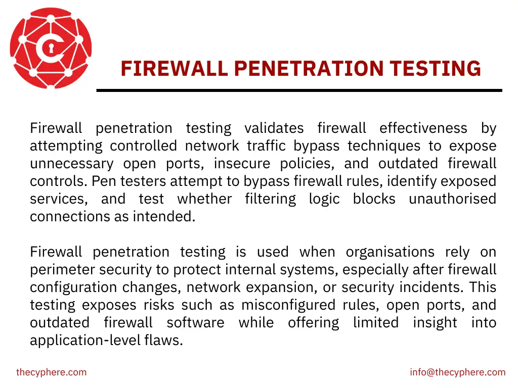 28 Types of Penetration Testing: Knowledge-Based, Target-Specific And Others 14 firewall penetration testing
