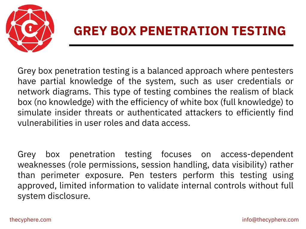 28 Types of Penetration Testing: Knowledge-Based, Target-Specific And Others 3 grey box pentesting
