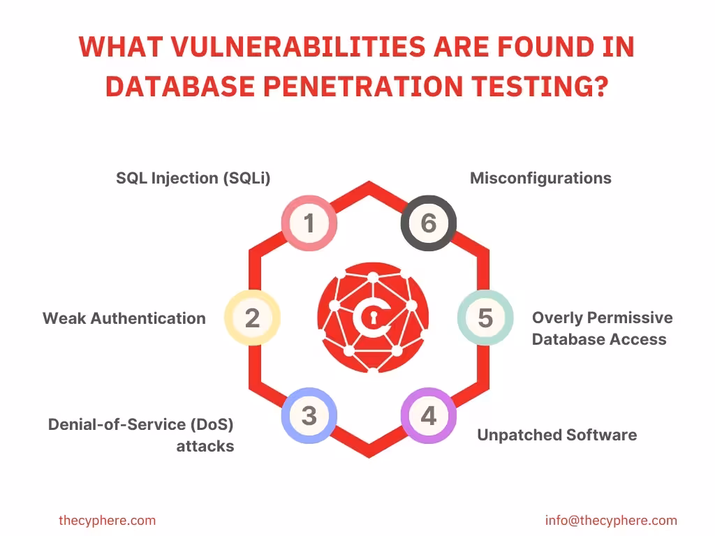 Database Penetration Testing: Definition, Process, Tools, and Benefits 14 database penetration testing vulnerabilities found